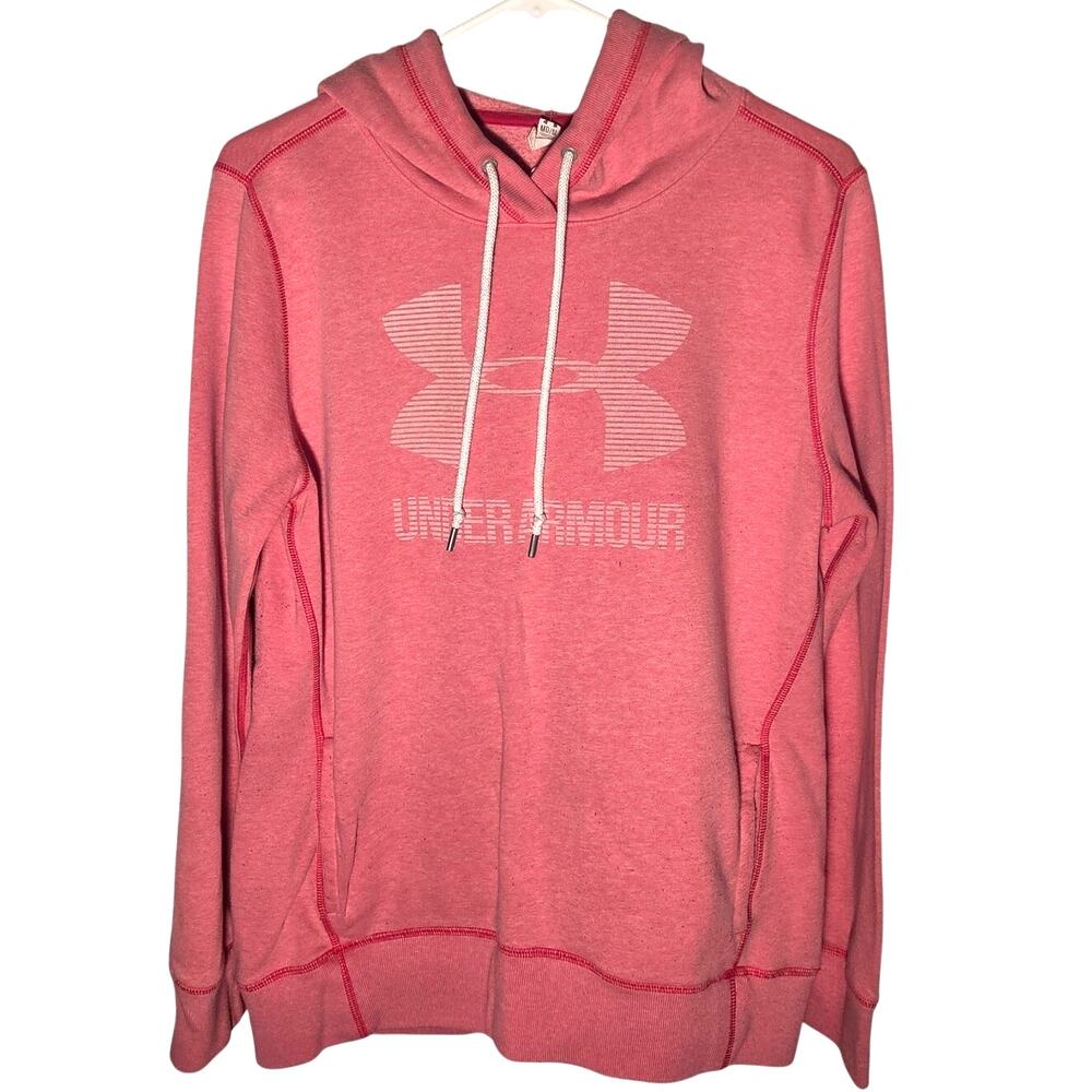 Under Armour Pink Loose Fit Hoodie - Medium - Cozy & Stylish